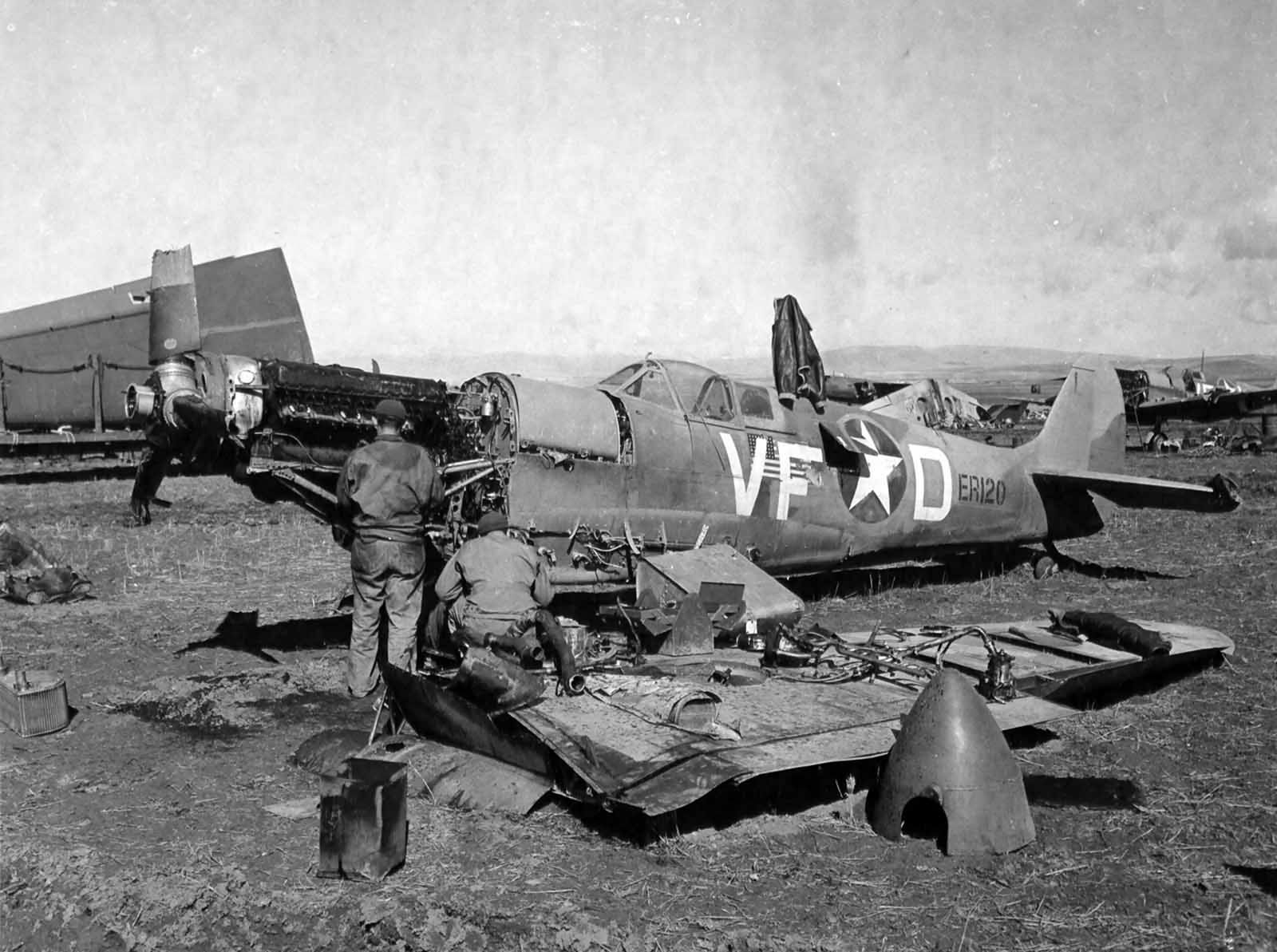 Spitfire Vb trop serial ER120 code VF-D of the 5th Fighter Squadron 52nd FG North Africa