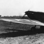 USAAF pilot of 307th Fighter Squadron ready to takeoff in Spitfire Mk V, England 1942