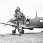 Flying Officer Ian Taylor and Spitfire Mk Vc „E” of No. 54 Squadron RAF in Australia 1943