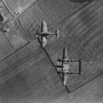 American Supermarine Spitfire and P-38 in flight