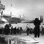 PO Jerry Smith RCAF Lands Spitfire On USS Wasp CV-7 Off Of Malta