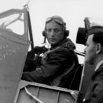 PO Jerry Smith RCAF Lands Spitfire On USS Wasp Off Of Malta cockpit