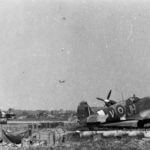 Spitfires Mk IXc of No 317 Squadron (Polish) in their dispersal areas at B-10 airfield, Plumetot August 1944