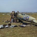 Wreckage of Spitfire Mk IX, EN459 ZX-1 from PFT, Tunisia, April 1943