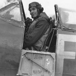 Wing Commander A. G. Malan DSO DFC in Spitfire 1941 leading the Biggin Hill wing