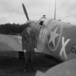 Lt Donald Ross with his Spitfire