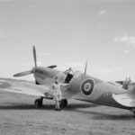 Air Vice Marshal W. F. Dickson and his Spitfire LF Mark VIII JF814, WFD, Italy