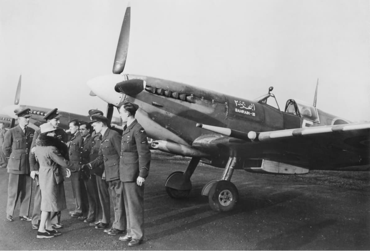 Spitfires Mk IX of No. 126 Squadron RAF line-up at Bradwell Bay on 11 December 1944