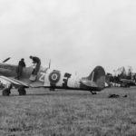 Spitfire Mk IXB FU-Z of No. 453 Squadron RAAF on the ground at Ford