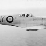 Spitfire PR M VII (Mark I PR Type G), serial R7059 of B Flight No 1 PRU Detachment at St Eval in flight