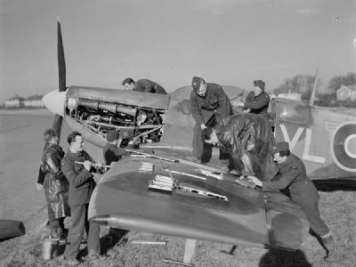 Spitfire LF Mk VB of No 322 Squadron at Hawkinge February 1944