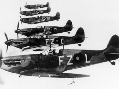 Spitfires Mk I of No. 65 Squadron RAF August 1939