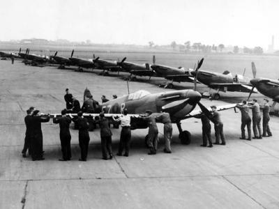 Spitfire Mk I of No 65 Squadron RAF at Hornchurch Summer 1939