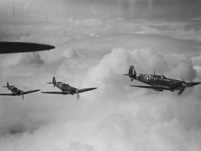 Spitfires Mk I of No. 501 Squadron RAF during patrol 1941