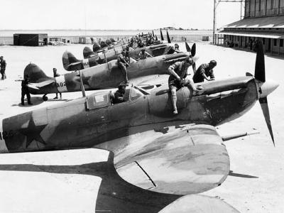 Russian Spitfires Mk Vb BM186, AD236, BL625, Iran 1943