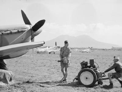 Spitfires Mk Vc of No 324 Wing RAF at Capodichino