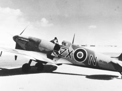 Spitfire Mk V ZX-N BR390 of No. 145 Squadron RAF