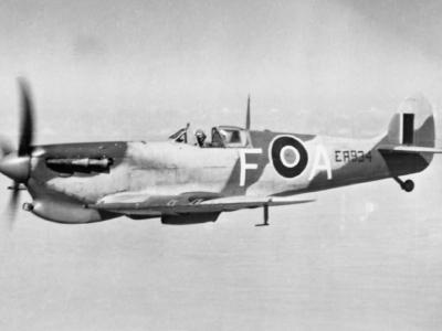 Spitfire Mk Vc ER934 F-A in flight over Egypt