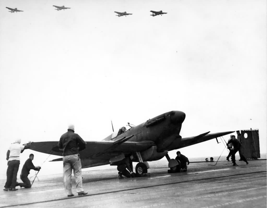 Spitfire Mk V aboard USS Wasp, 1942 3