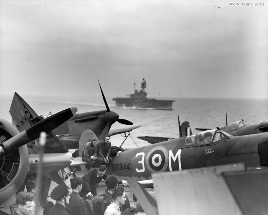 Spitfire Vc BR344 3-M USS Wasp 1942