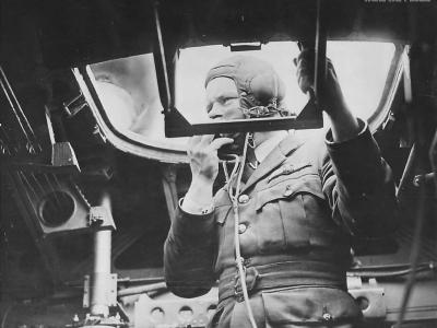 Captain of Sunderland Gives Orders from Bridge