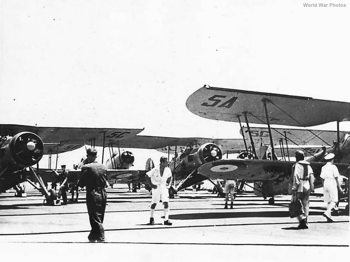 818 Squadron Swordfish aboard HMS Ark Royal 1940 World War Photos