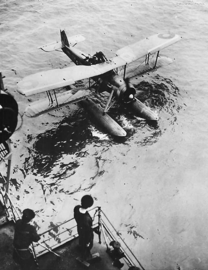 Swordfish being hoisted aboard Ark Royal 40
