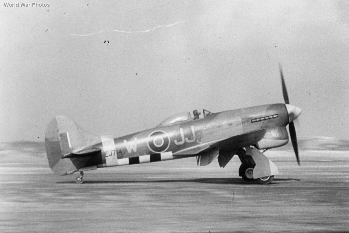 Tempest Mk V EJ714 JJ-W of 274 Sqn at Volkel