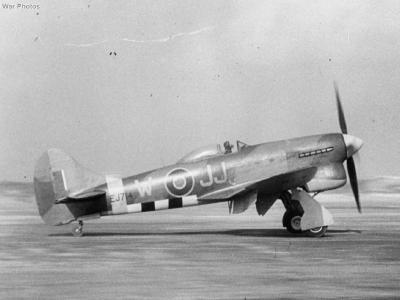 Tempest Mk V EJ714 JJ-W of 274 Sqn at Volkel
