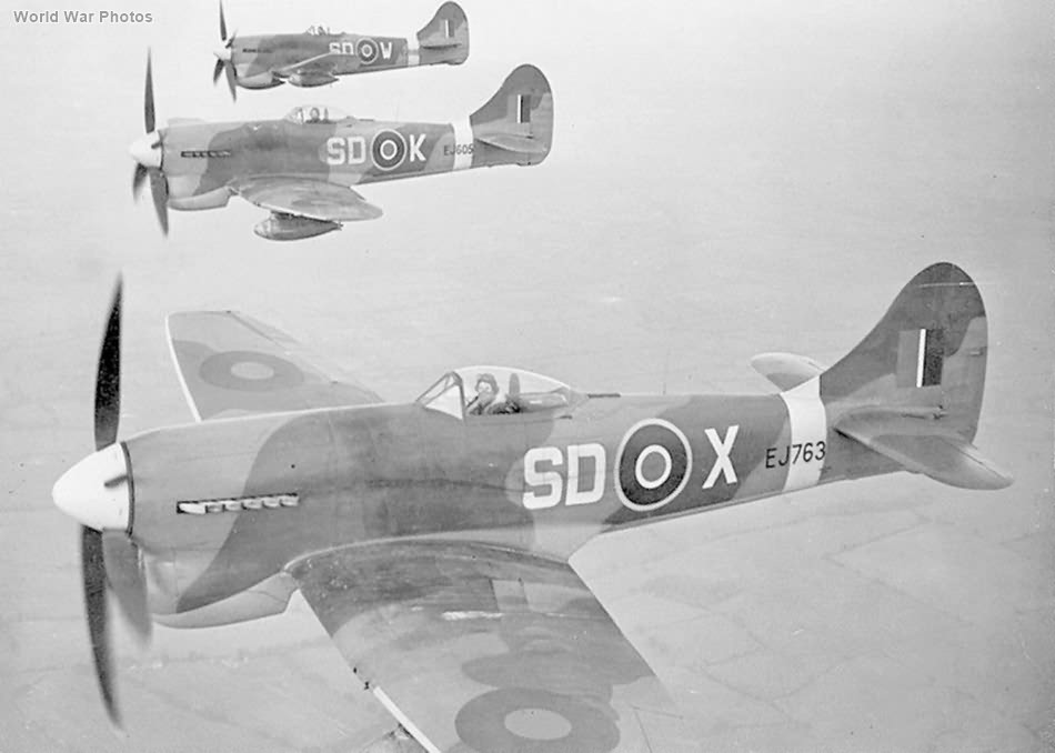 Tempest SD-X EJ763, SD-K and SD-W of No 501 Sqn RAF