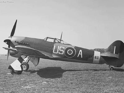 Typhoon Mk Ib EK183, code US-A of 56 Sqn 1943