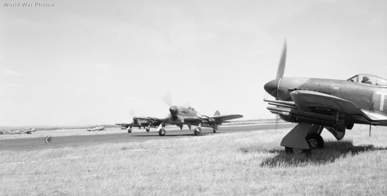 Typhoon IBs of No. 609 Squadron RAF at Thorney Island