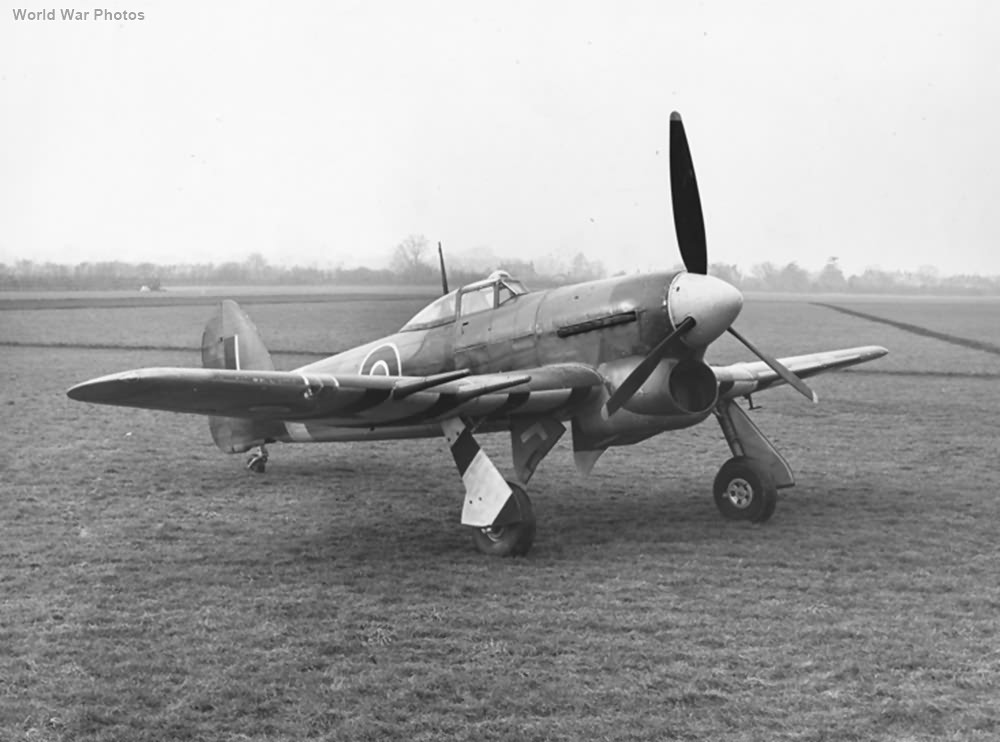 Typhoon IB EK122 at Langley with scheme B canopy, 1942