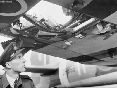 Damaged Typhoon IB JR366 of 198 Sqn September 1943