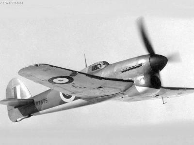 Typhoon R7579 in flight
