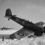 Crashed Typhoon MN659 I8-E of No. 440 Squadron RCAF Eindhoven
