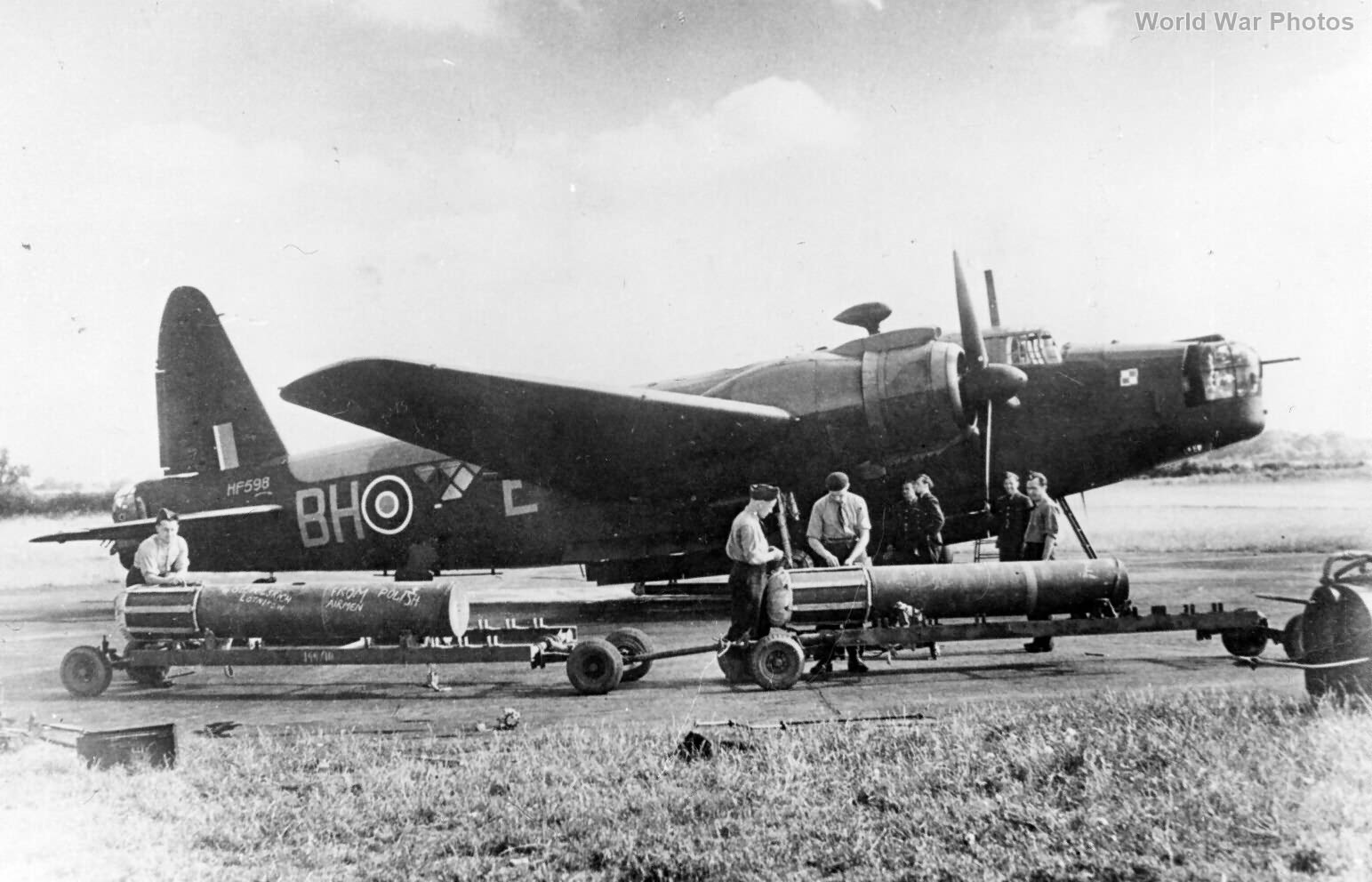 Wellington with parachute mines