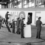 WAAFs painting Whitley MH-F of 51 Sqn 1942