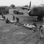 Whitley V bomber Prepared for Bombing