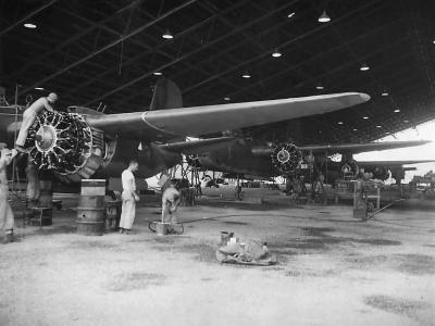 5th AF A-20 Havocs on production line in New Guinea Jungle 1944