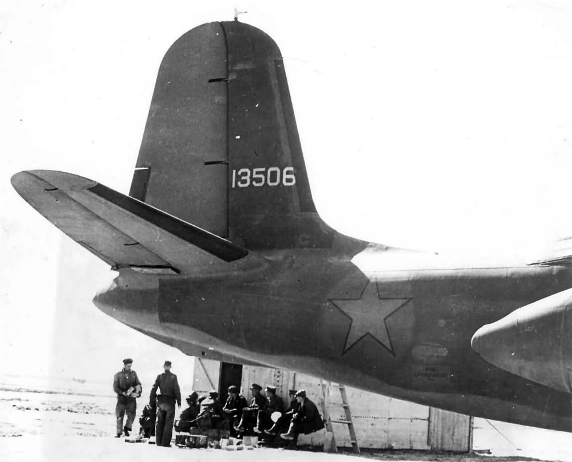 Soviet mechanics with Lend-Lease A-20B