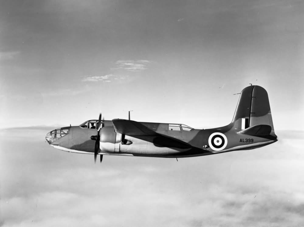 Brand new Boston III AL399 in flight