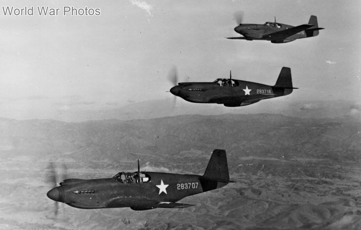 A-36 42-83707, 42-83716 and 42-83715 in flight