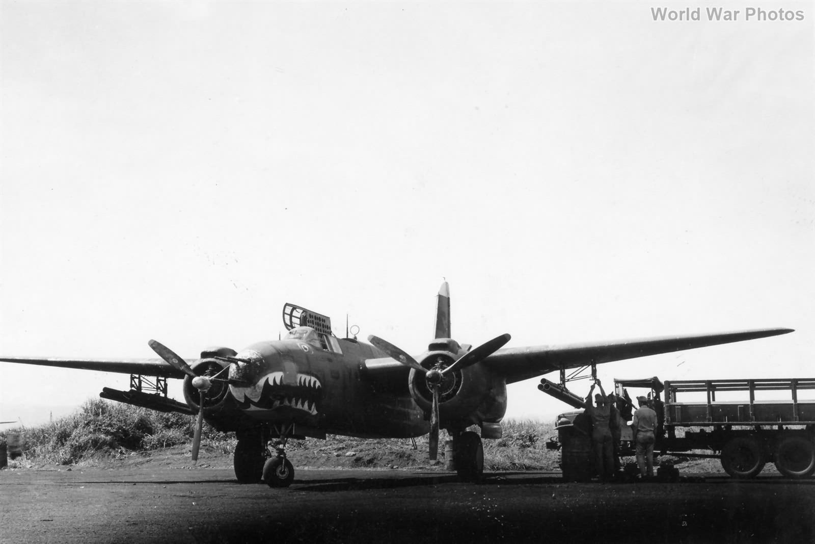 A-20G equipped with six five inch rocket tubes