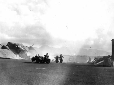 B-17C Flying Fortress destroyed at Pearl Harbor 1941