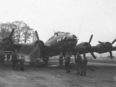 B-17F Flying Fortress on airfield