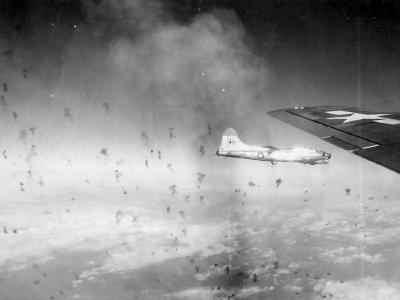B-17 Bombers and Flak over Target