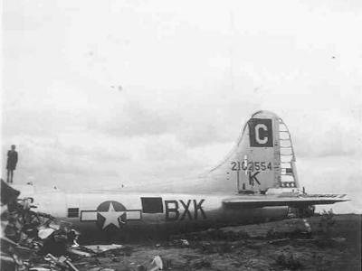 B-17 Flying Fortress of the 96th Bomb Group 338th Bomb Squadron Crashed near Amersfoort