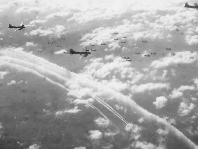 B-17 bombers over Erkner Germany 6 March 1944