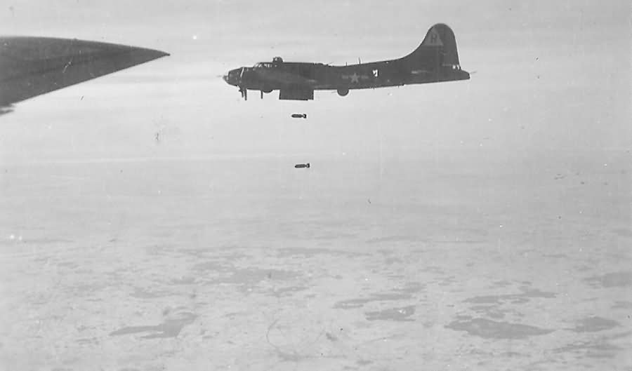 306th Bomb Group B-17 Flying Fortress Dropping Its Bombs on Target